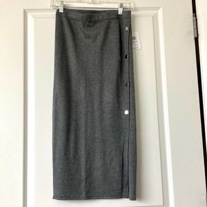 89th+Madison Long Gray Skirt